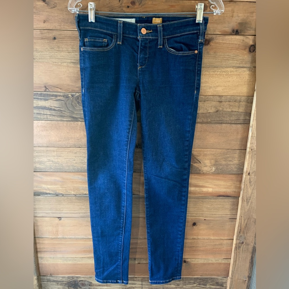 Pilcro and The Letterpress Anthropologie Womens Jeans Skinny Serif Blue Denim 26